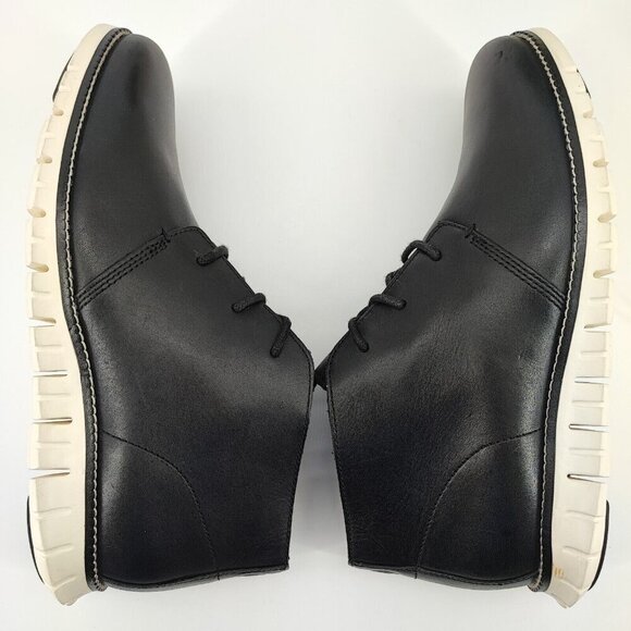 Cole Haan Men’s ZeroGrand Chukka Black Grain Leather Boots Size 9 - Picture 6 of 9